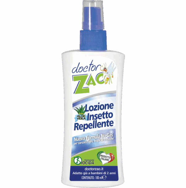 Lozione Repellente Senza Gas per Zanzare e Zecche – 100ml